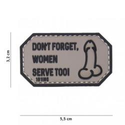 Patch 3D PVC Don't forget Women... (101 Inc) Wolf Grey