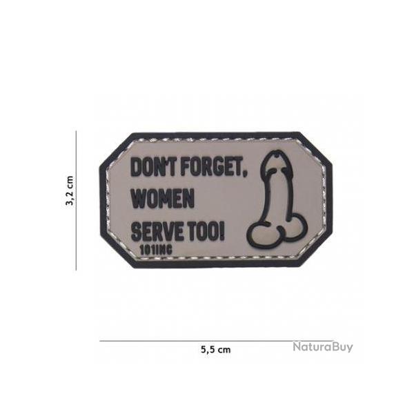 Patch 3D PVC Don't forget Women... (101 Inc) Wolf Grey