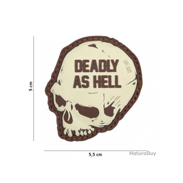 Patch 3D PVC Deadly as Hell (101 Inc) Coyote