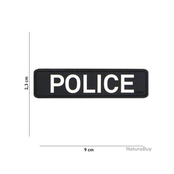 Patch 3D PVC Police (101 Inc) Noir