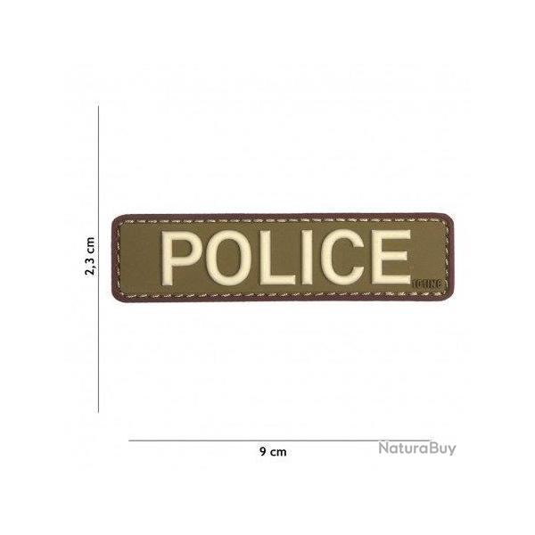 Patch 3D PVC Police (101 Inc) Marron