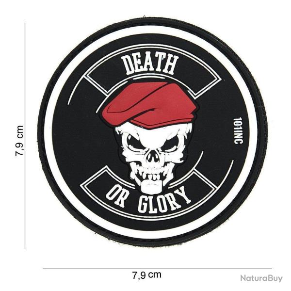 Patch 3D PVC Death or Glory (101 Inc) Noir