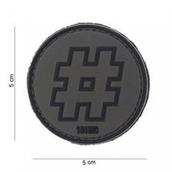 Patch 3D PVC Hashtag (101 Inc) Noir