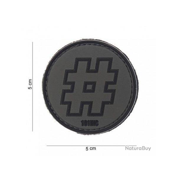 Patch 3D PVC Hashtag (101 Inc) Noir