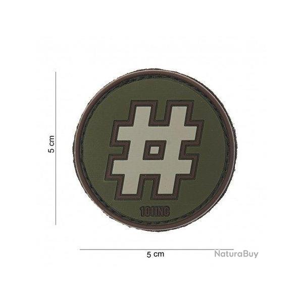 Patch 3D PVC Hashtag (101 Inc) OD