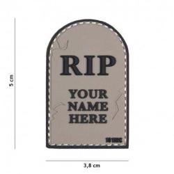 Patch 3D PVC RIP (101 Inc) Gris