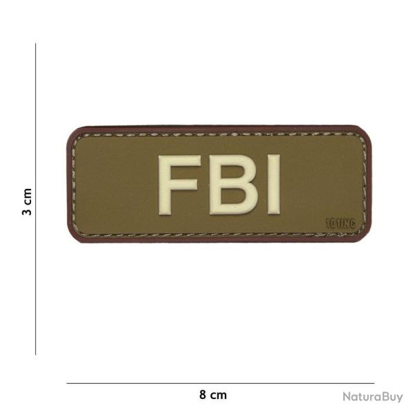 Patch 3D PVC FBI (101 Inc) Coyote