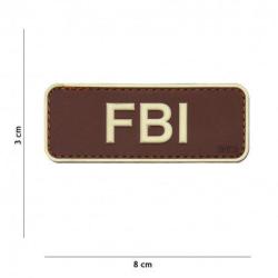 Patch 3D PVC FBI (101 Inc) Marron