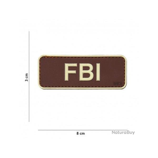 Patch 3D PVC FBI (101 Inc) Marron