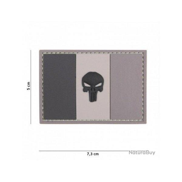 Patch 3D PVC Drapeau France Punisher (101 Inc) Gris