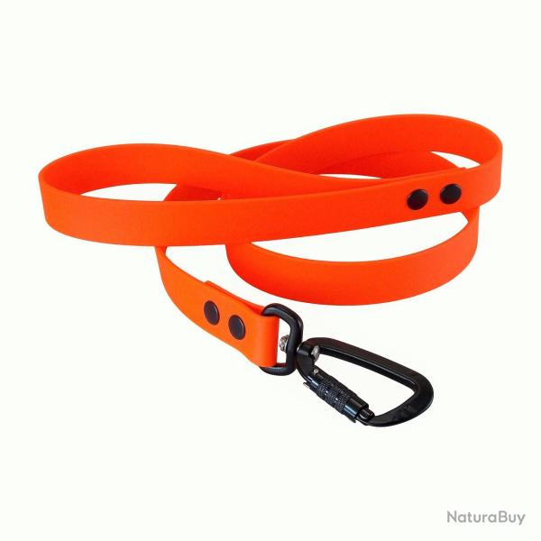 Laisse BIO-BETA Twist-Lock 25 mm orange fluo