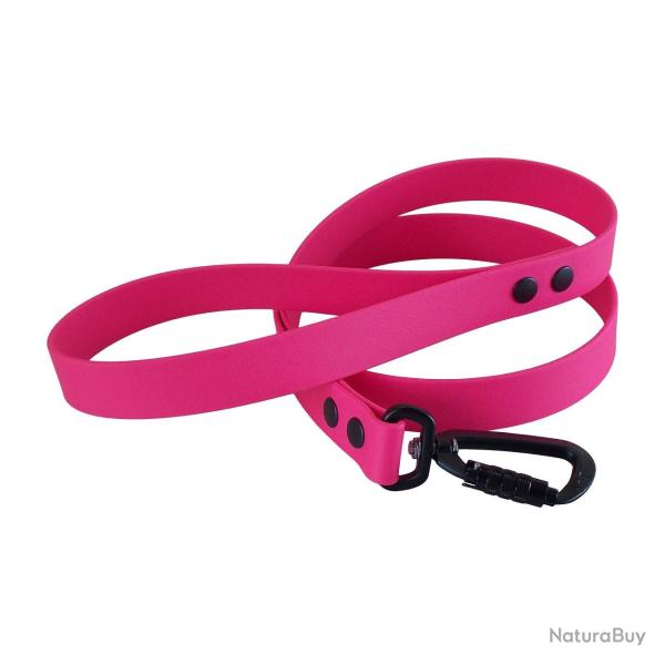 Laisse BIO-BETA Twist-Lock 25 mm rose passion