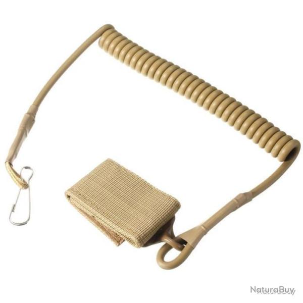 Dragonne de s�curit� en spirale extensible - beige - LIVRAISON GRATUITE