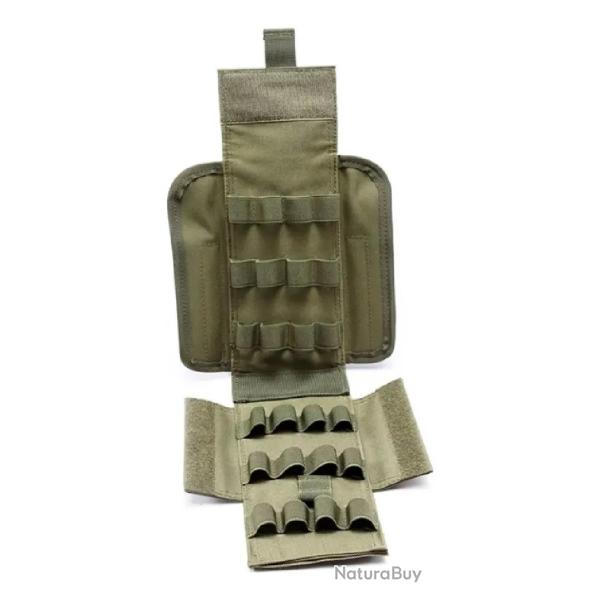 Porte munitions molle 25 cartouches calibre 12 - vert - LIVRAISON GRATUITE