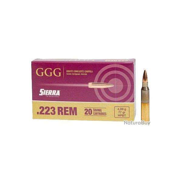 GGG cal.223 Rem SIERRA HPBT Matchking 77gr