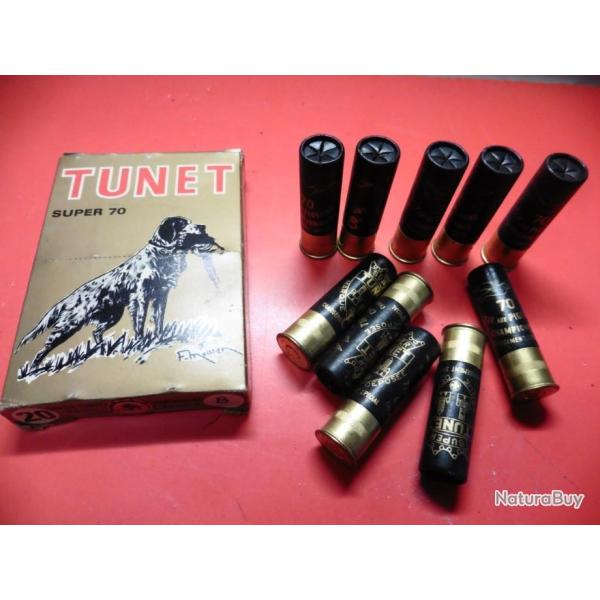 Anciennes cartouches de chasse - Super Tunet 20/70 - sertissage �toile - plombs 8