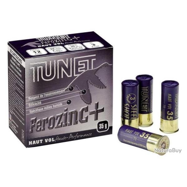 Cartouches Cal.12 Tunet Haut Vol F�rozinc+ 35g BJ plomb n�3 - 125 cartouches - PACK ECO
