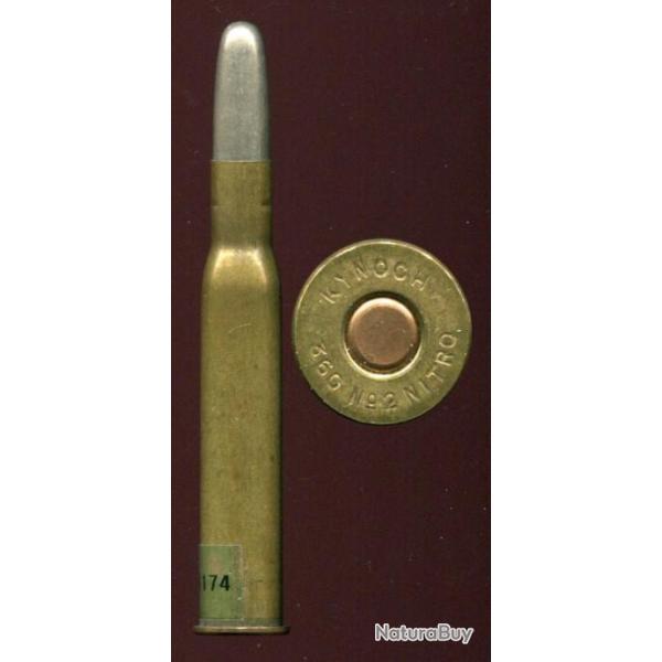 .360 N2 NITRO MAGNUM - marquage : KYNOCH 360 N2 NITRO - balle nickel pointe arrondie - tui 76 mm