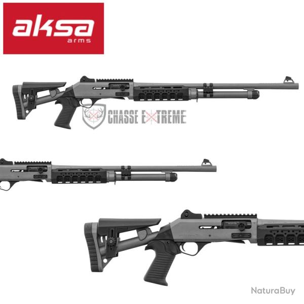 Fusil AKSA ARMS S4 Extreme 61cm Cal 12/76 Tungstene Gris