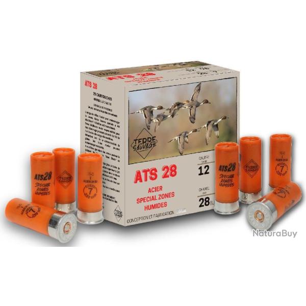 Cartouches ATS28 - Cal.12/70 - 28gr acier BJ - lot de 125 cartouches - standard - PACK ECO