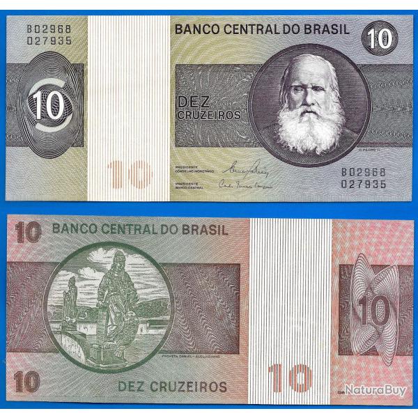 Bresil 10 Cruzeiros 1980 Sign 20 Billet Cruzeiro