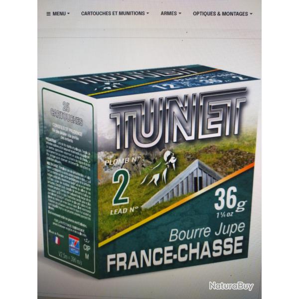 France chasse tunet bourre jupe 36g 12/70