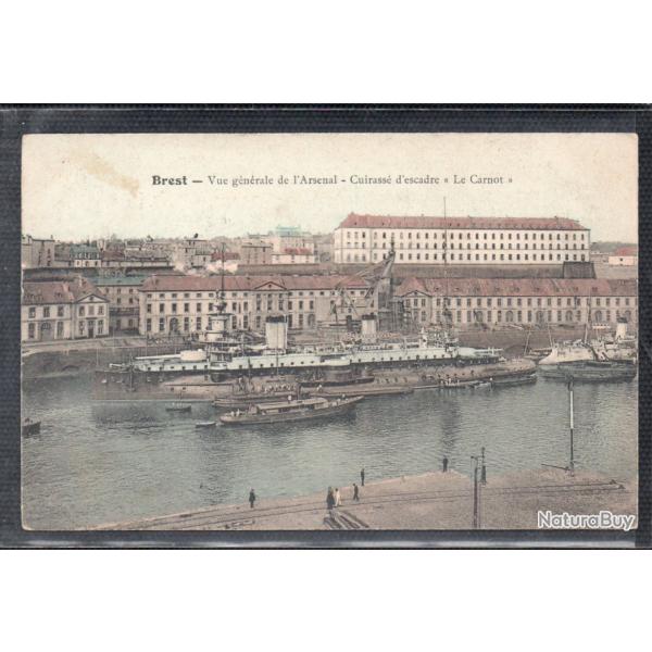 CPA - Marine Militaire -Brest - Vue generale de lArsenal  Cuirasse  descadre " le Carnot "-N�3127