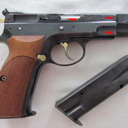 PISTOLET CZ75 &eacute;dition Limit&eacute;e Grav&eacute;e de 1986 9mm PARABELLUM SUPERBE CZ 75