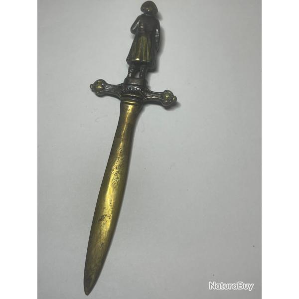 Coupe papier ouvre lettre en laiton waterloo