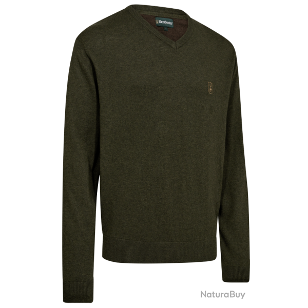 Pull col V Harrington kaki DEERHUNTER
