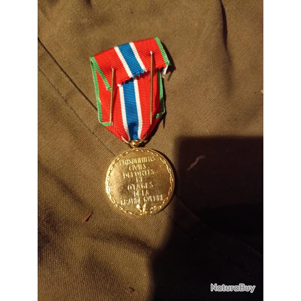 m�dailles des prisonniers civils,d�port�s et otages de la grande guerre