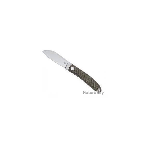 Couteau Fox LIVRI lame acier M390 Bohler satin� � cran slip joint +�tui +manche en micarta