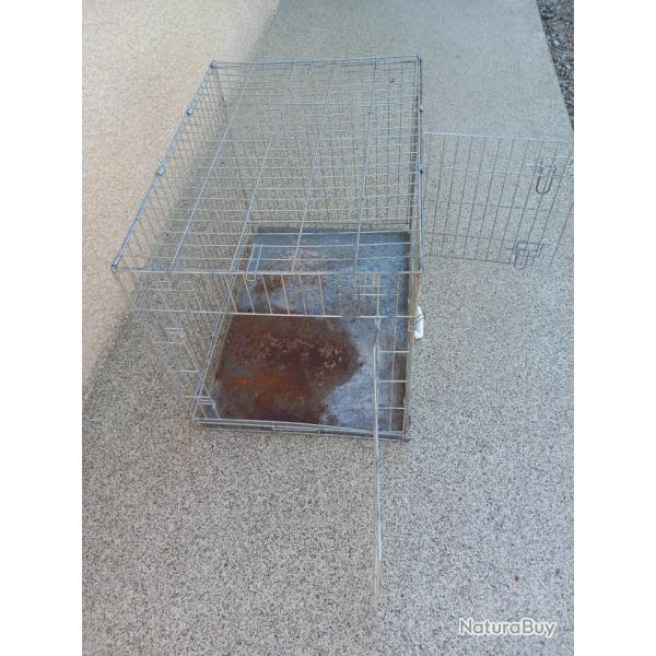Cage de transport pliable pour chien en acier galvanis�