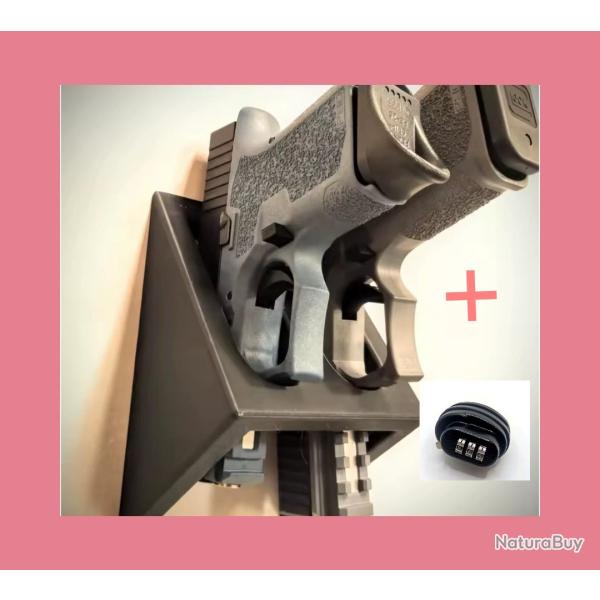 Lot support mural clock + verrou pontet