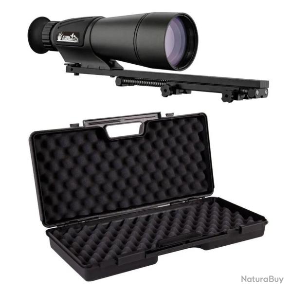 PACK DEMI-JUMELLE DE HUTTE XTREM GABIONNEUSE 9X65 ED + MALLETTE + COMPENSATEUR MONOBLOC ALU MONTAGE,