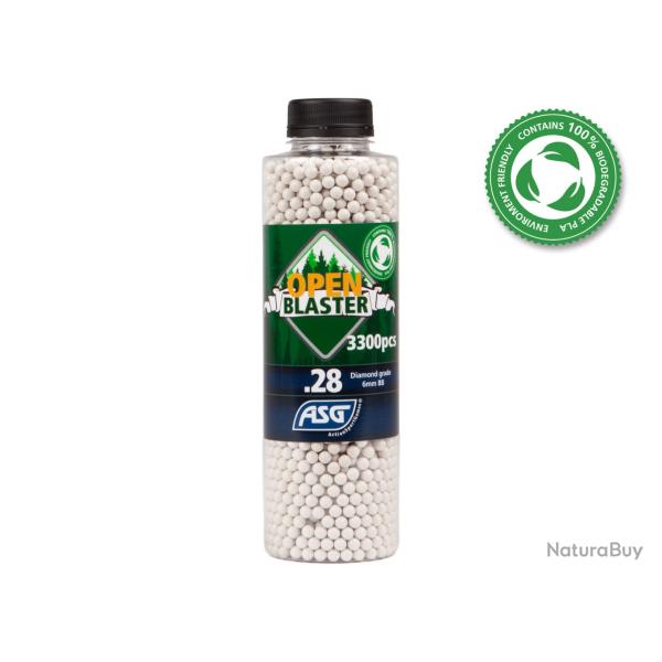 Bille biodgradable Open blaster 0.28g en pot de 3300 billes | ASG (0000 3794) - Airsoft