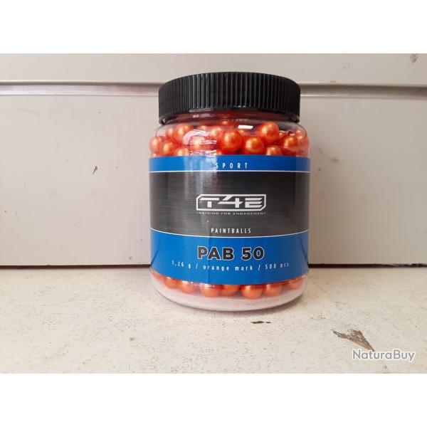 Lot de x500 billes Paintball Umarex T4E PAB50 cal.50