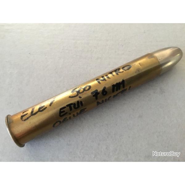Cartouche de collection ELEY 500 NITRO TUI DE 76mm Ogive cupronickel