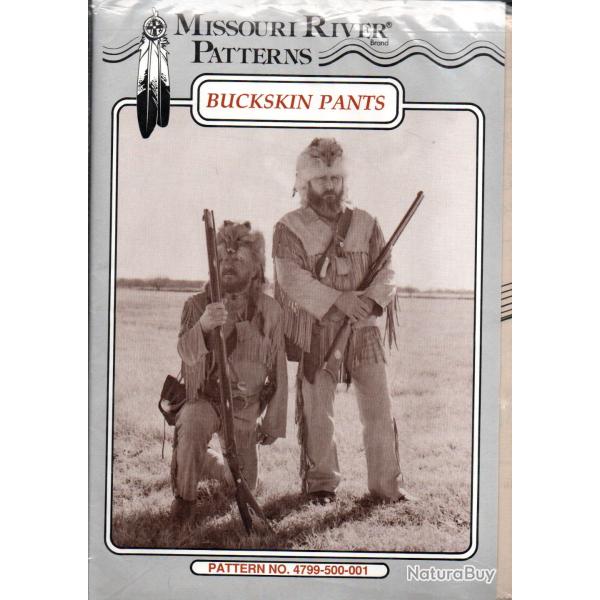 patron , gabarit, western, trappeurs ,pantalon en peau de daim buckskin pants , missouri river patte