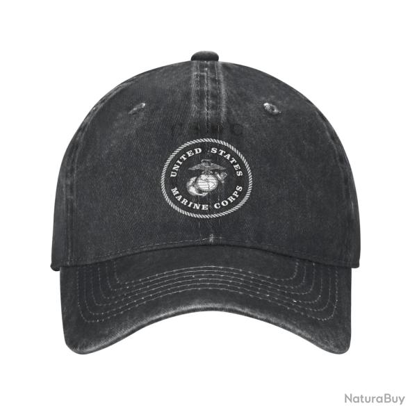 Casquette USMC Marine Corps - Noir / Adjustable