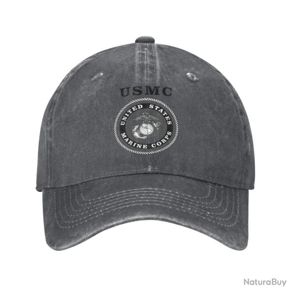 Casquette USMC Marine Corps - Gris fonc� / Adjustable