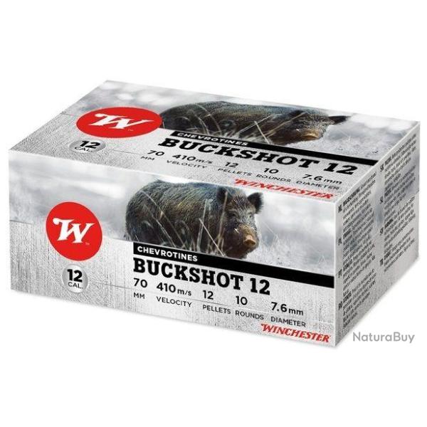WINCHESTER BuckShot cal.12/70 chevrotines 12 grains x10