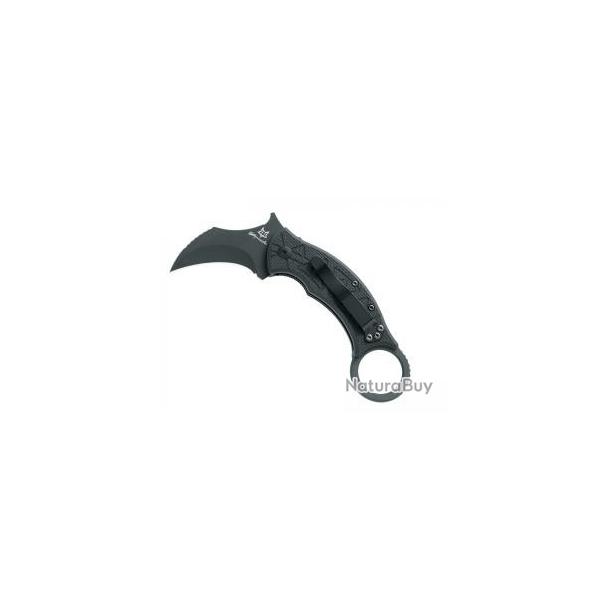 Couteau Karambit TRIBAL K lame acier N690Co rev�tement Top Shield� noir