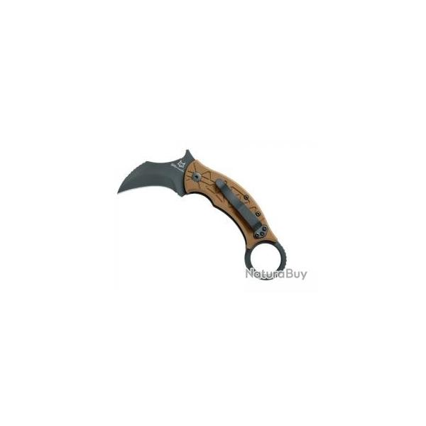Couteau Karambit TRIBAL K lame acier M390 Bohler rev�tement PVD noir