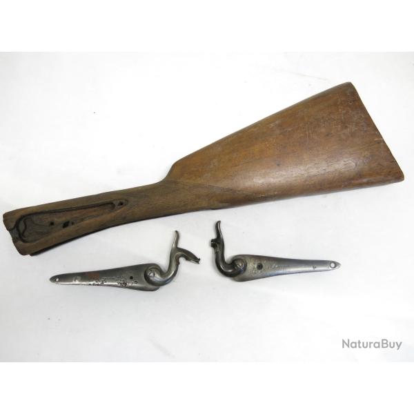 Crosse bois avec 2 platines ref 336      box 337