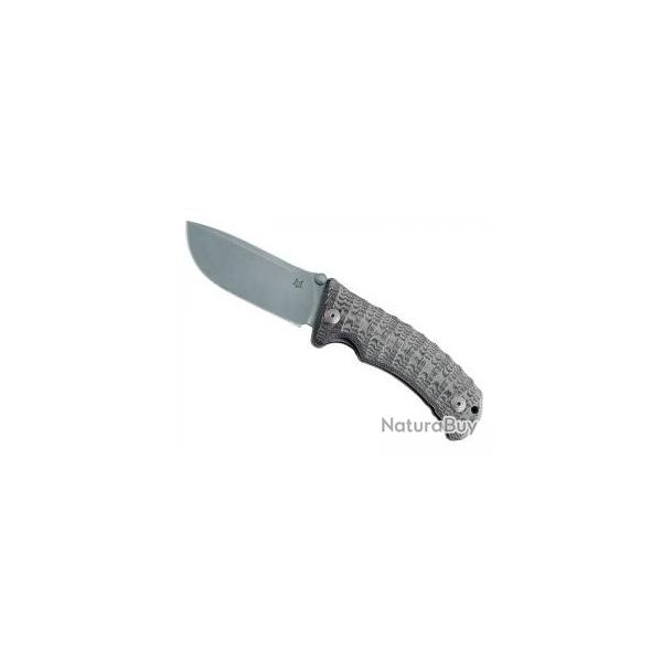 Couteau Fox  PRO-HUNTER lame large acier N690Co finition � stonewashed � +�tui