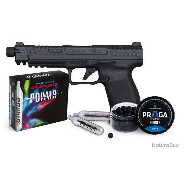PACK pistolet  balles caoutchouc CANIK RIVAL cal. 50 / 18 Joules (VFD25)