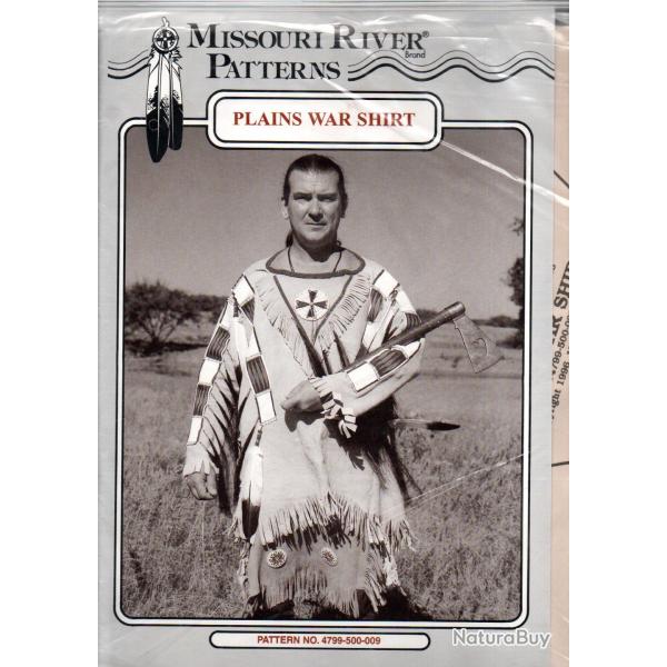 patron , gabarit, western, indiens plains war shirt  , missouri river patterns, cheyenne , lakotas