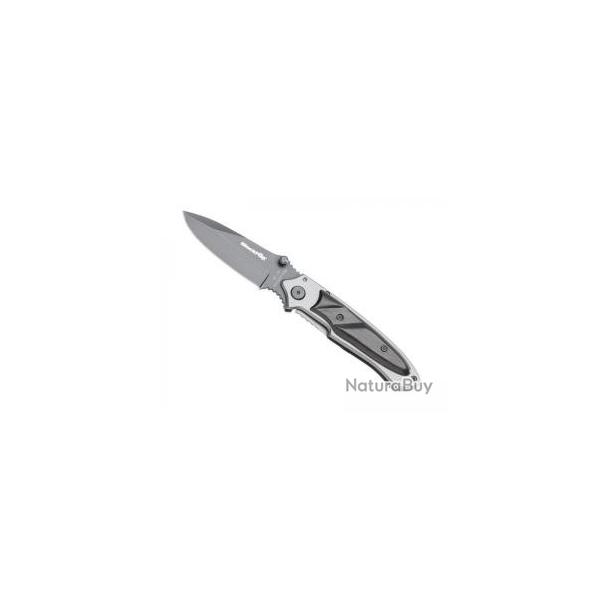 Couteau BlackFox lame acier 440 rev�tement titanium � cran int�rieur et � bouton double