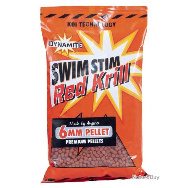 DYNAMITE BAITS PELLETS SWIM STIM RED KRILL 900GR 6mm